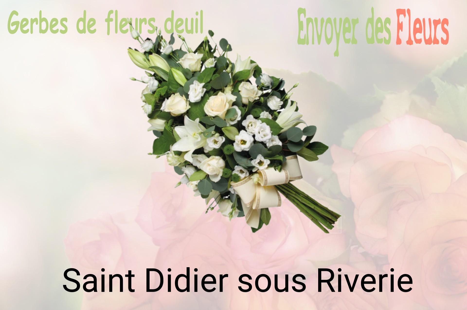 Gerbe de fleurs de deuil livrée à Saint-Didier-sous-Riverie